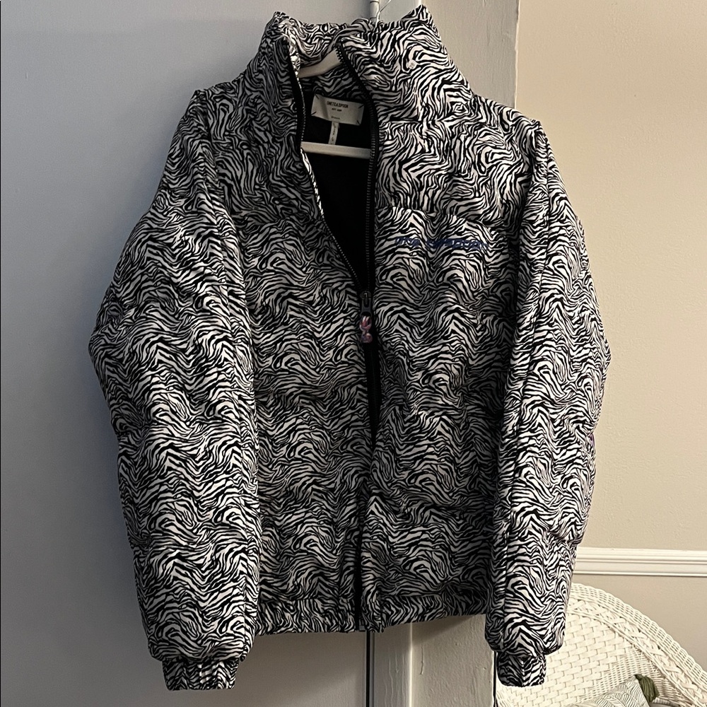 One Teaspoon Black and White Zebra Jacket